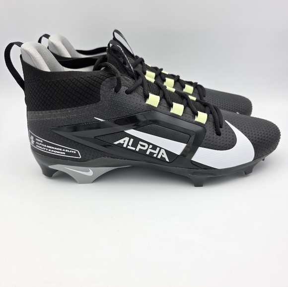 Nike Alpha Menace 4 Elite 'Black White' Football Cleats